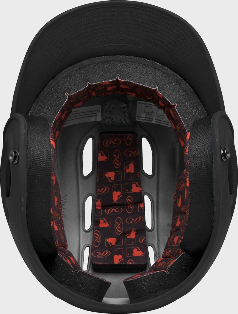 RAWLINGS VELO MATTE BATTING HELMET - BLACK