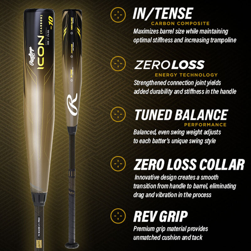 2023 RAWLINGS ICON (-8) USSSA BASEBALL BAT