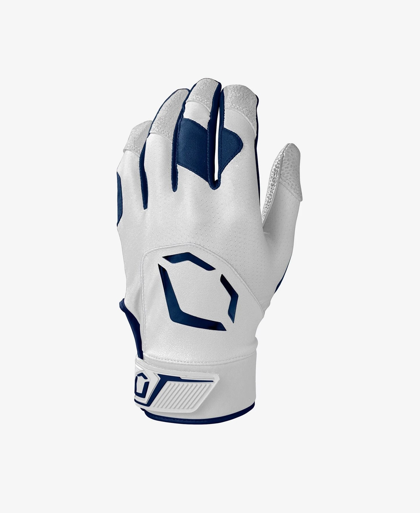 EVOSHIELD STANDOUT BATTING GLOVES- WHITE/NAVY